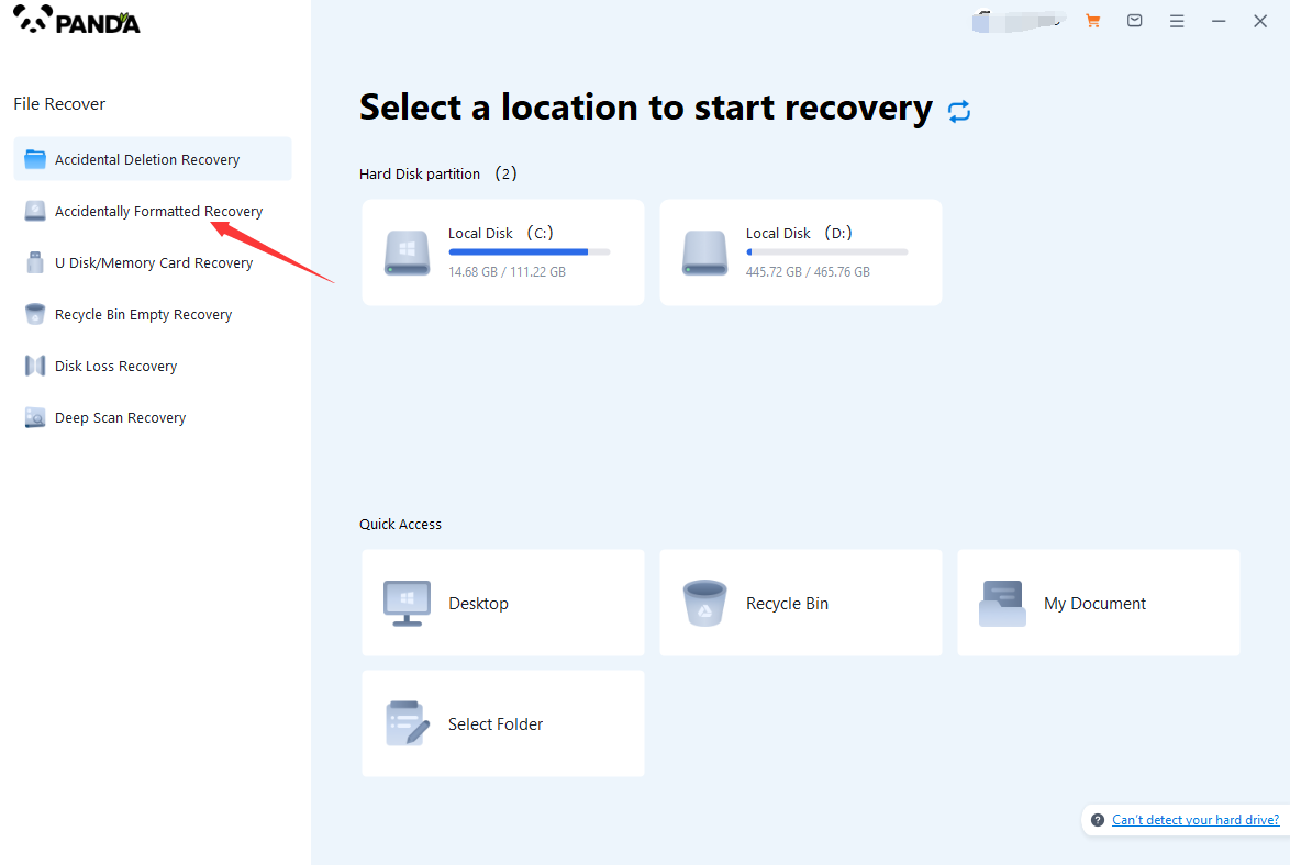 Recover data from a hard drive accidentally formatted