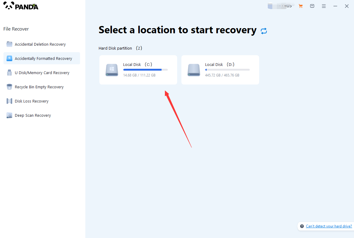 Recover data from a hard drive accidentally formatted