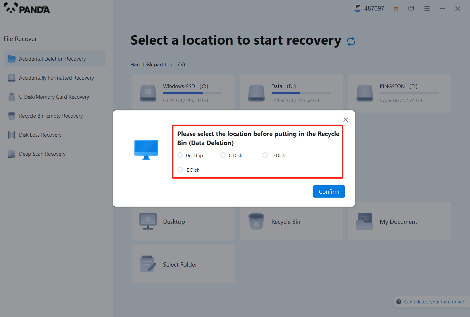 How to data recovery from recycle bin deleted files? 