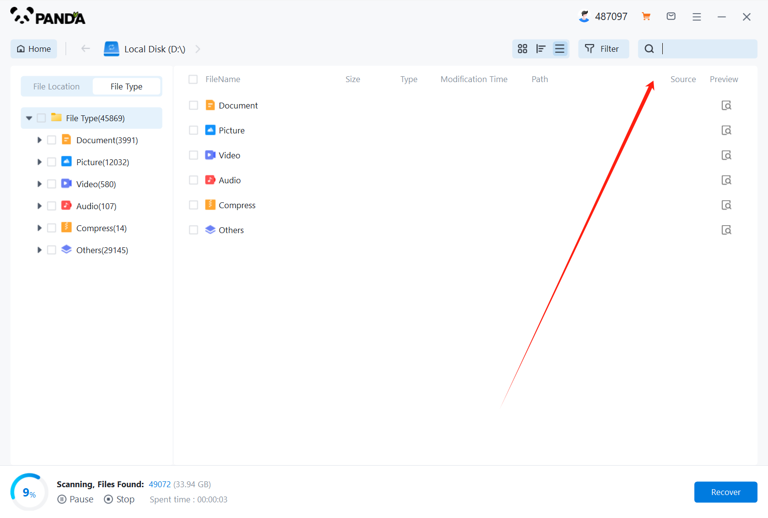 Recover files after deletion directly skipping the Recycle Bin